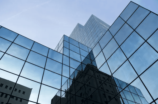 Modern glass skyscraper